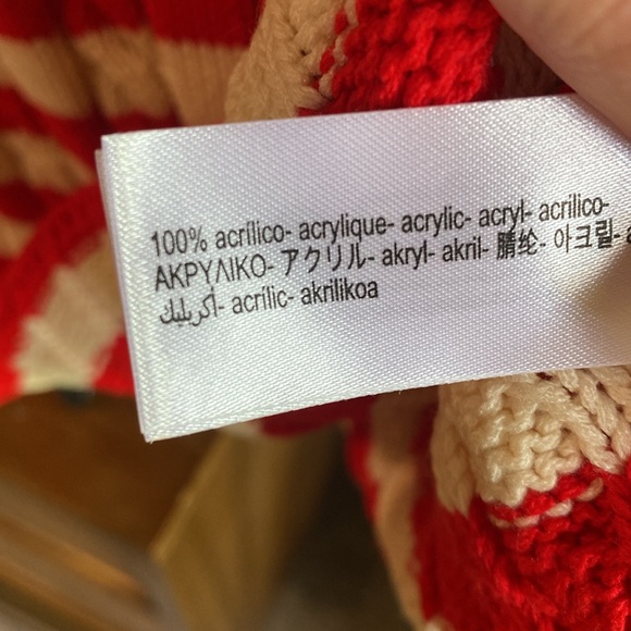 Zara Striped Cable Knit Cardigan Large - Picture 9 of 10